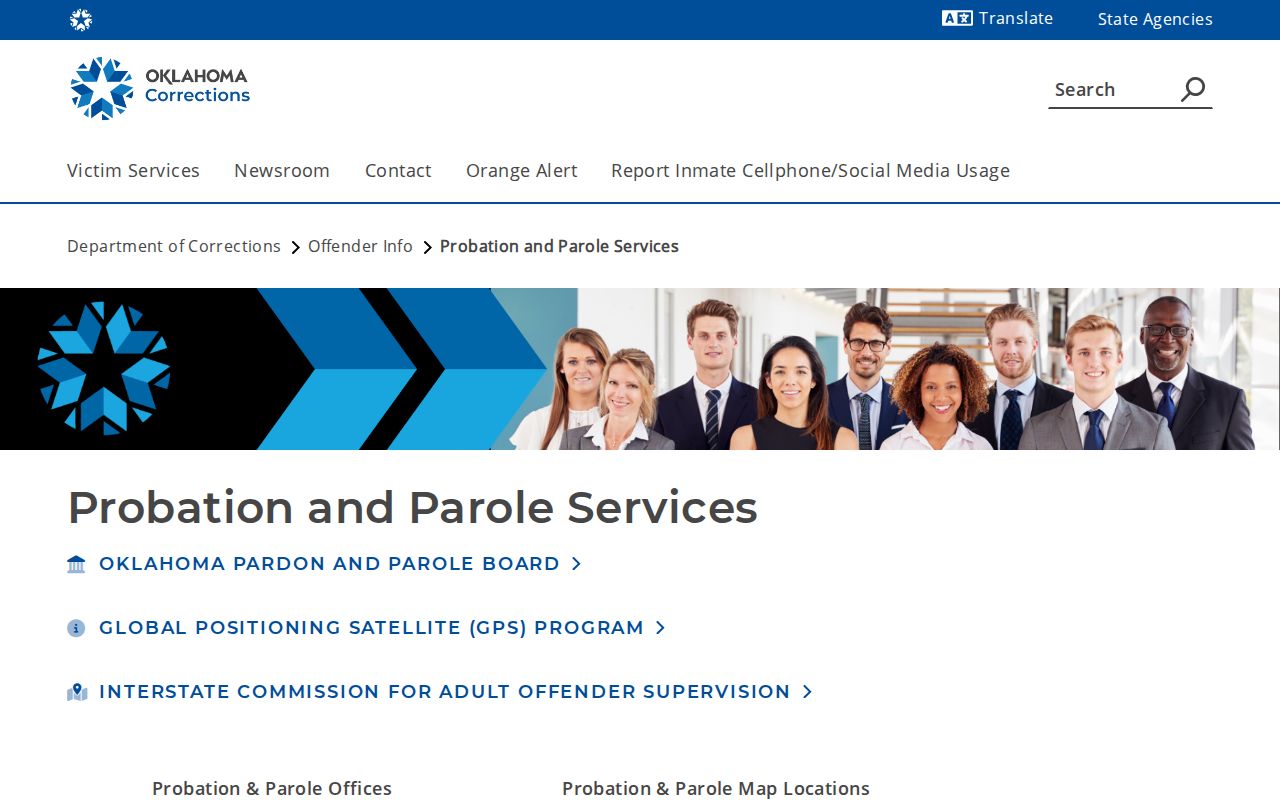 Pittsburg County parole and probation McAlester supervision office directory